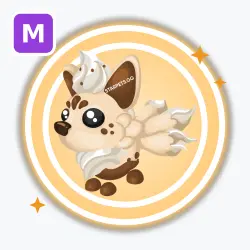 Latte Kitsune | Legendary, Mega Neon | Adopt Me! — Roblox, лот №212436