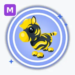 Flaming Zebra | Rare, Mega Neon | Adopt Me! — Roblox, лот №212485