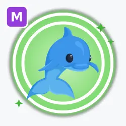 Dolphin | Uncommon, Mega Neon | Adopt Me!