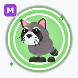 Raccoon | Uncommon, Mega Neon | Adopt Me! — Roblox, лот №212619