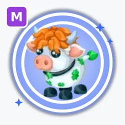 Clover Cow | Rare, Mega Neon | Adopt Me!