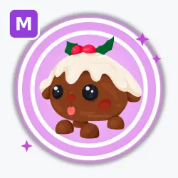 Christmas Pudding Pup | Ultra Rare, Mega Neon | Adopt Me! — Roblox, лот №212640