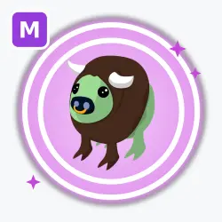 Zombie Buffalo | Ultra Rare, Mega Neon | Adopt Me! — Roblox, лот №212644