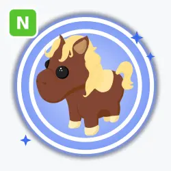 Shetland Pony Dark Brown | Rare, Neon