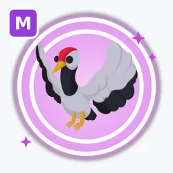 Red Crowned Crane | Ultra Rare, Mega Neon