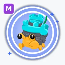 Castle Hermit Crab | Rare, Mega Neon | Adopt Me! — Roblox, лот №212713