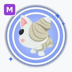 Halloween White Mummy Cat | Rare, Mega Neon | Adopt Me! — Roblox, лот №212751