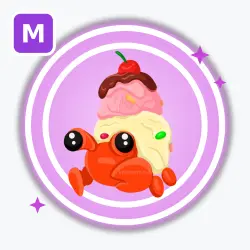Ice Cream Hermit Crab | Ultra Rare, Mega Neon | Adopt Me! — Roblox, лот №212875
