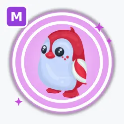 Peppermint Penguin | Ultra Rare, Mega Neon | Adopt Me! — Roblox, лот №212877