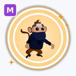 Ninja Monkey | Legendary, Mega Neon | Adopt Me! — Roblox, лот №249830