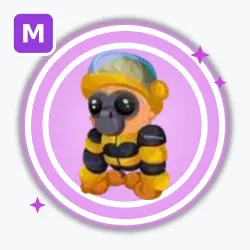 Firefighter Gibbon | Ultra Rare, Mega Neon | Adopt Me! — Roblox, лот №212991