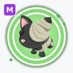 Halloween Black Mummy Cat | Uncommon, Mega Neon | Adopt Me! — Roblox, лот №212998