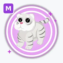 Lunar White Tiger | Ultra Rare, Mega Neon | Adopt Me! — Roblox, лот №213019