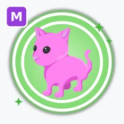 Pink Cat | Uncommon, Mega Neon | Adopt Me! — Roblox, лот №213046