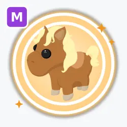 Shetland Pony Light Brown | Legendary, Mega Neon | Adopt Me! — Roblox, лот №213044