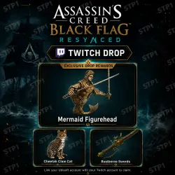 3/3 Drop Cheetah Claw Cat,Rustborne Swords,Mermaid Figurehead Twitch Drop