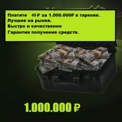 49руб = 1.000.000 рублей в таркове PVP