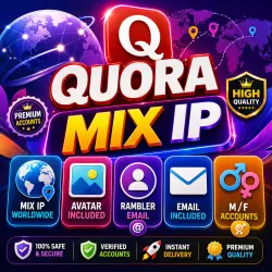 Аккаунты Quora | MIX IP | Аватар | Rambler | Мужские/Женские