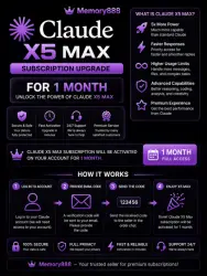Claude X5 Max for 1 Month |  Activation • Secure • Premium