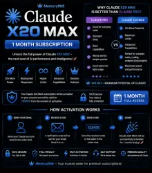 Claude X20 Max for 1 Month |  Activation • Secure • Premium