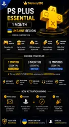PS Plus Essential for 1 Month | Ukraine Region |  Activation • Secure • Premium