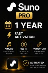 Suno Pro 1 Year |  Activation