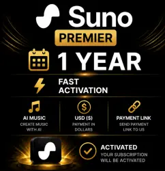 Suno Premier 1 Year |  Activation