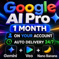 Google AI Pro 1 Month | 24/7 Auto-delivery | TO YOUR ACCOUNT | Gemini / Veo / Nano Banana