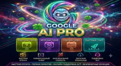 Google AI Pro 1 месяц Мгновенный доступ Поддержка 24/7 и