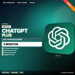ChatGPT Plus | ON YOUR Account | 3 MO | Best Deal