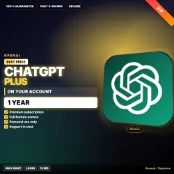 ChatGPT Plus | ON YOUR Account | 1 YEAR | Max Value