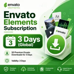 Envato Elements Subscription 3 Days (Global) - Instant Delivery - 24/7 Customer Support