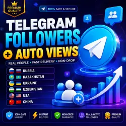Telegram Followers + Auto Views [ Russia / Kazakhstan / Ukraine / Uzbekistan /