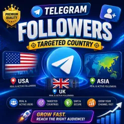 Telegram Followers - [Targeted Country USA , UK, ASIA ]