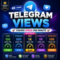 Telegram Views - [Choose speed per minute]