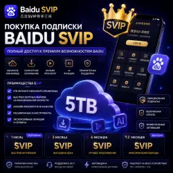 Покупка подписки Baidu SVIP | 1 месяц | На ваш аккаунт
