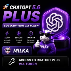 🚀 ChatGPT 5.6 PLUS | ПОДПИСКА ЧЕРЕЗ ТОКЕН | АВТО | ЧатГПТ | 1 Месяц | MILKA