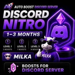 🎮 АВТО БУСТ СЕРВЕРА DISCORD NITRO 1-3 МЕСЯЦА | MILKA