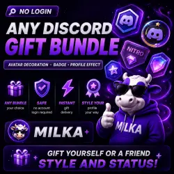 🔑 БЕЗ ВХОДА] ^_^ ПОДАРКОМ ЛЮБОЙ DISCORD НАБОР, УКРАШЕНИЕ АВАТАРА, БЕЙДЖИК, ЭФФЕКТ ПРОФИЛЯ | MILKA