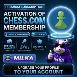 ⚡ Chess.com | Gold/Platinum/Diamond 1/12м на ваш аккаунт | MILKA