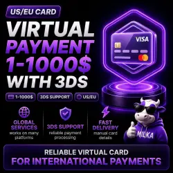 🎯 US/EU Карта 1-1000$ с 3DS Оплата проходит везде💳 | MILKA