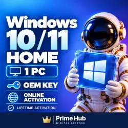 Windows 10 / 11 Home OEM | 1 PC | Online Activation | Instant Delivery