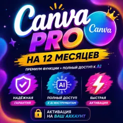 Canva Pro на 1 год | Полный доступ к AI