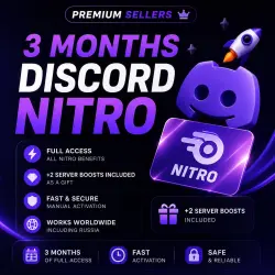 Discord Nitro 3 Months | Instant Delivery / Activation | Global