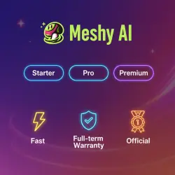 Meshy AI Starter/Pro/Premium 1-12M | Upgrade | + Warranty