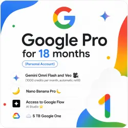 Google AI Pro for 18 months! Works in all countries and on any device!
