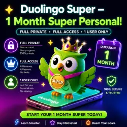 Duolingo Super - 1 Month | FULL ACCESS
