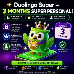 Duolingo Super - 3 Month | FULL ACCESS