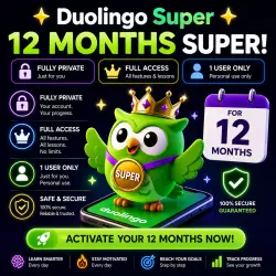 Duolingo Super - 12 Month | FULL ACCESS