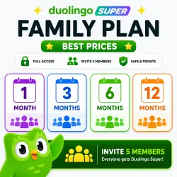 Duolingo Super FAMILY | FULL ACCESS | Best Prices